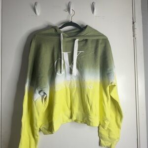 Calvin Klein Green and Yellow Gradient Sweater